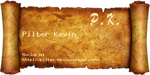 Pilter Kevin névjegykártya
